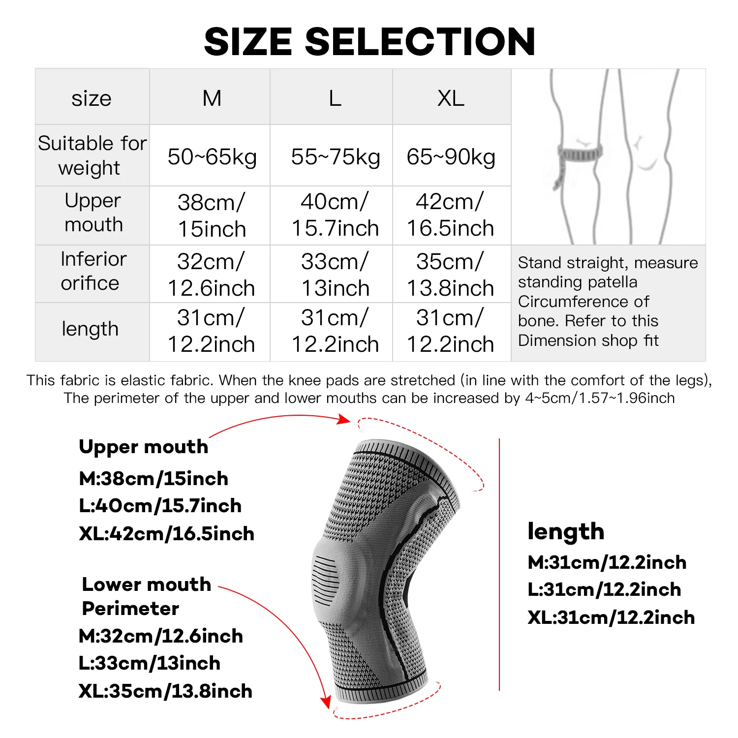 Knee Pads Strap Patella Medial Support Meniscus Silicone Compression Protection Sport Knee Braces Basketball Running Prot