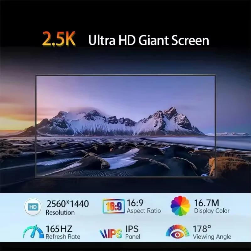 14 15.6 17.5 18.5 인치 FHD 2.5K IPS 컴퓨터 디스플레이 스마트 커버 및 스피커 USB C 및 미니 HD 입력 포터블