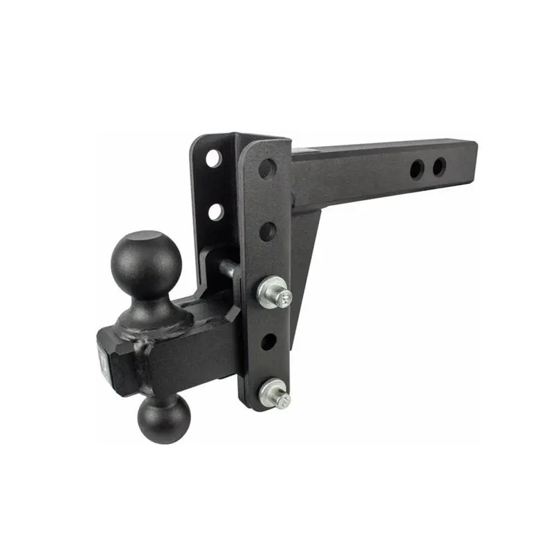 

Adjustable Heavy Duty15 Years OEM Hitches 2.0" (22,000lb Rating) 4" Drop/Rise Trailer Hitch with 2" and 2 5/16" Dual Ball Black