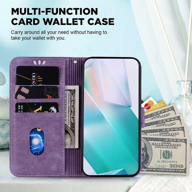Magnetic Leather Flip Cover Wallet Phone Case
