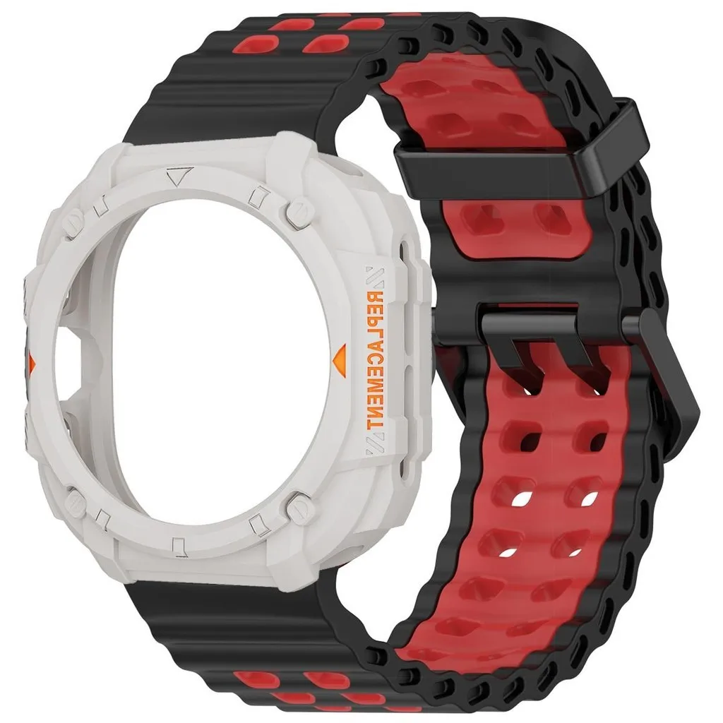 Premium Silicone Sport Band & Protective Case for 47mm Smartwatch - Durable Strap & Bracelet Cover