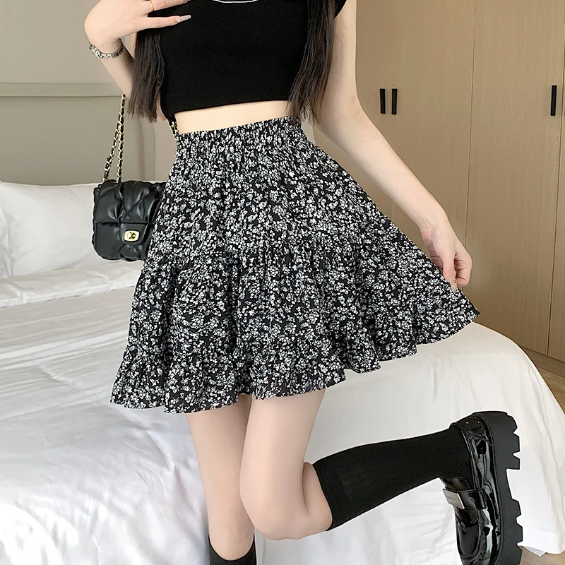 2024 New Temperament Sweet Summer Printed Women's Wear Korean High ...