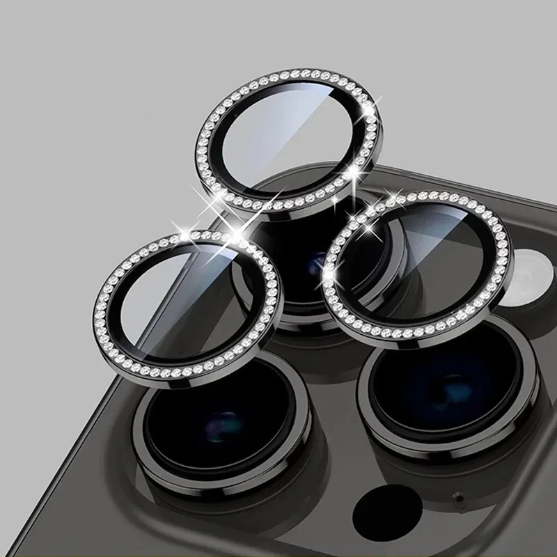 Sparkly Rhinestone Camera Lens Protector and Screen Film Combo Case