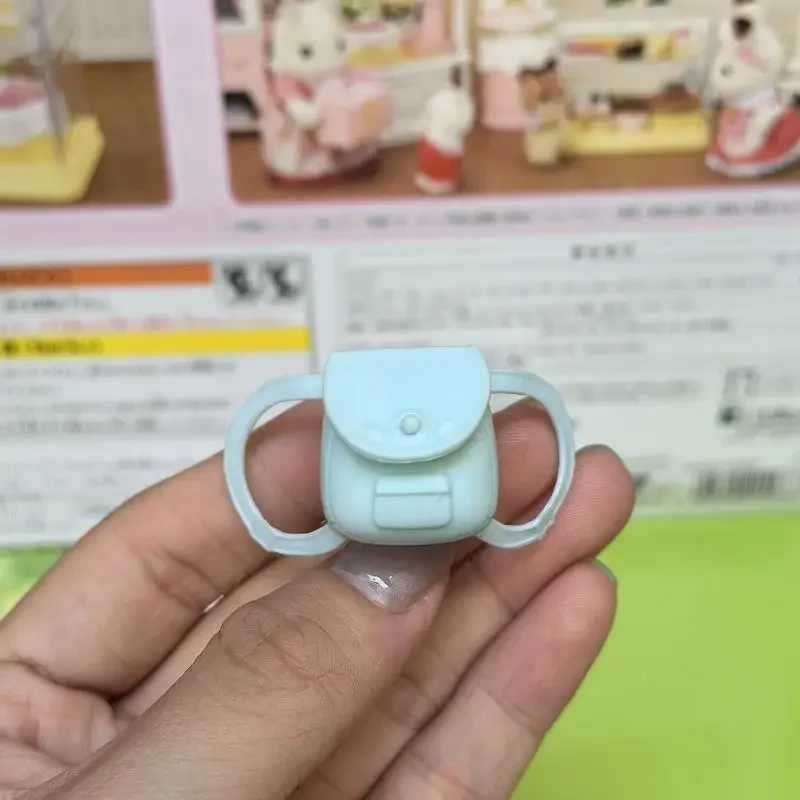 Genuine Japanese Semper family bulk goods play house toy doll animal mini ornament, schoolbag