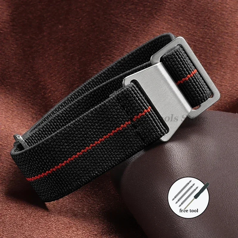 Army Green Elastic Nylon Sport Watchband Bracelet