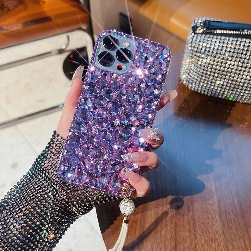 

Bling Jewelled Diamond Pendant Case for Xiaomi Poco X3 NFC X3 Pro X3 GT M2 M3 M4 X4 Pro Butterfly Love Crystal Rhinestone Cover