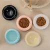 Anti-spill Water Bowls Snack Bowls Ceramic Cat Bowl High Appearance Level Pet Supplies Doughnut Tableware Dudu Cat Food Bowls 3