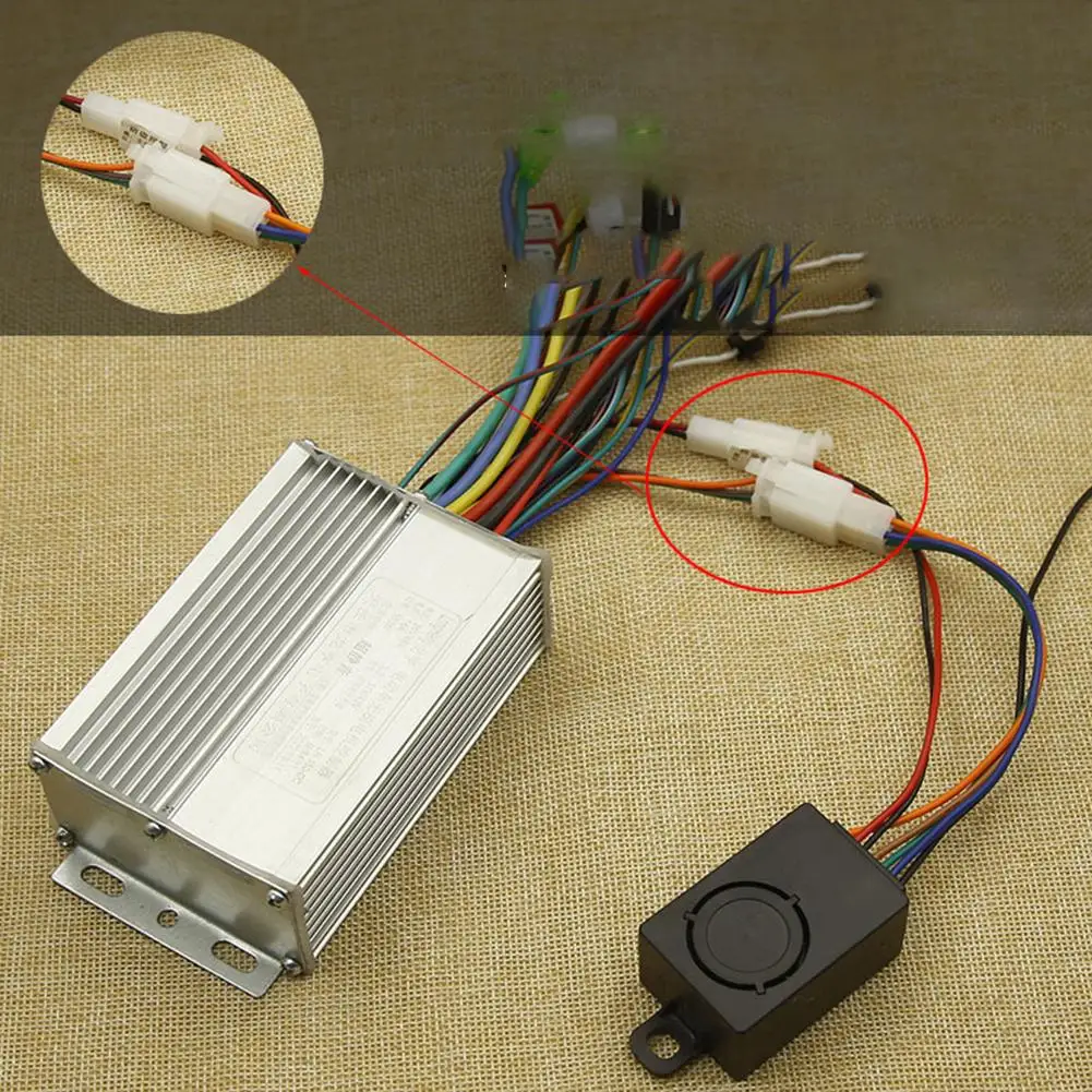 Electric Bike Alarm Universal E-bike Smart Alarm 48V/60V/72V Waterproof Dustproof Dual Remote Control Anti-theft Lock Electric Bicycle Accessories