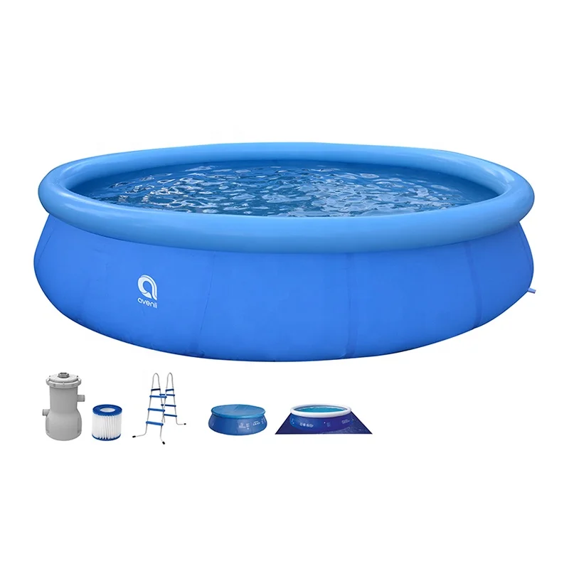 

Jilong Avenli 17797EU 4.50m*90cm(15'*36") with 530Gal Filter Pump,Ladder,Ground cloth and Cover inflatable swimming poolfor kids