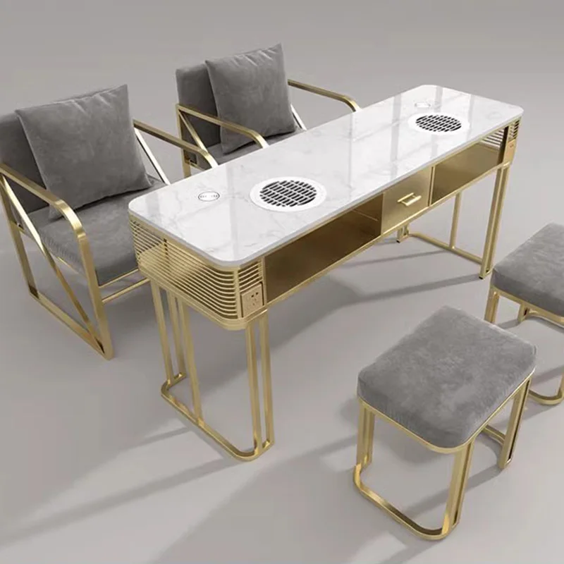 European White Nail Desk Design Organiser Luxury Salon Nail Desk Professionals Nordic Tavolo Manicure Professionale Furniture