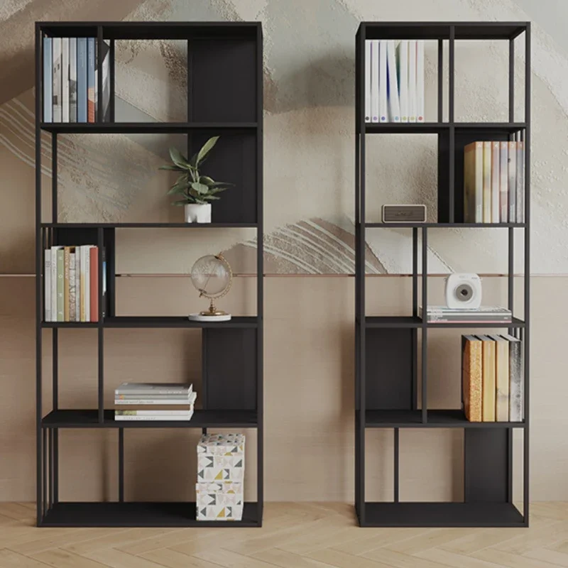 

White Metal Bookshelf Modern Unique Books Mobile Display Corner Bookcase Organizer Industrial Estanteria Libros Home Furniture