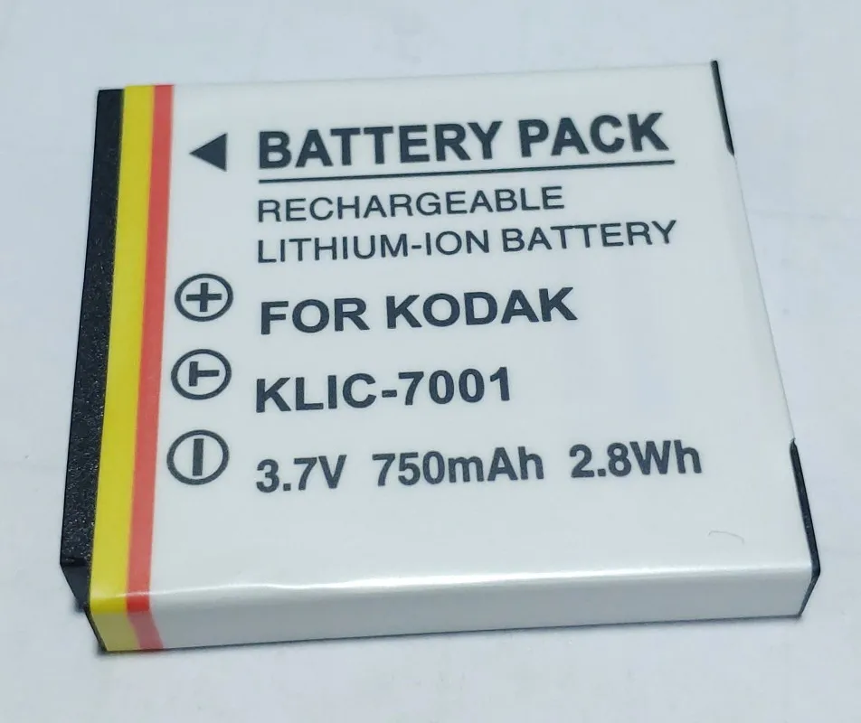 High Quality 750mah Brand New Replacement Battery For Kodak Klic7001