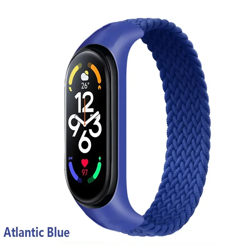 Nylon Braided Solo Loop Strap Bracelet for Fitness Tracker Wristbands