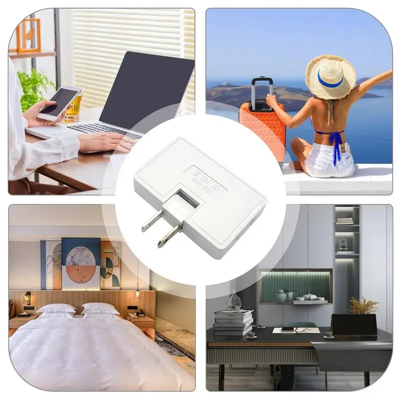 3 Way Wall Adapter Plug 180-Degree Rotating Wall Outlet Extender Wall Tap Plug Safe Plug Adapter Electrical Adapters For Family