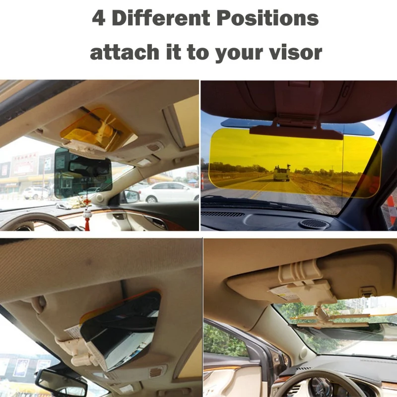 Car Sunshade Mirror Car Sunshade Extension Night Driving Glare Blocker Anti-Glare Mirror Day Night Dual-Purpose Necessities