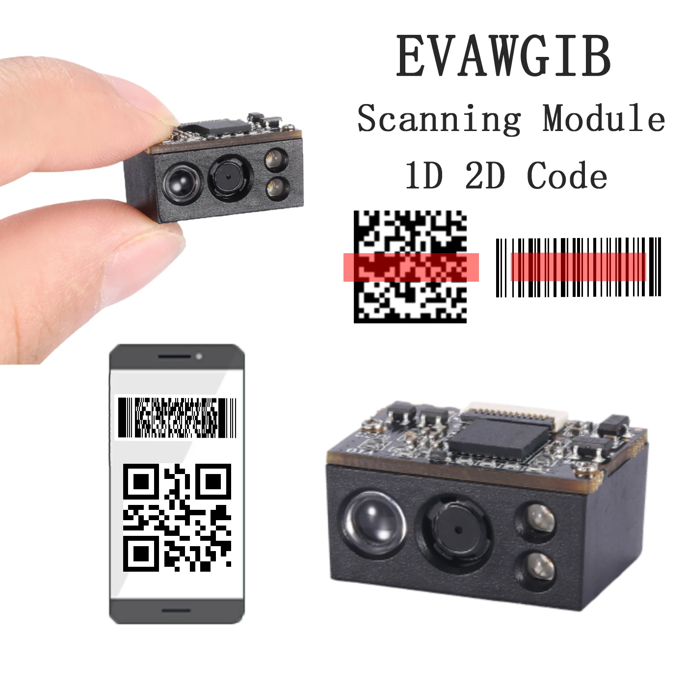 Barcode Módulo Motor Scanner Barato 1d 2d qr Code Reader Scanner Incorporado Oem Usb Ttl 232