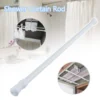 Adjustable Metal Rod,Multi Purpose Extendable Telescopic Poles for Closet Kitchen Bathroom,No Drilling Hanging Rods,1 Pack 1