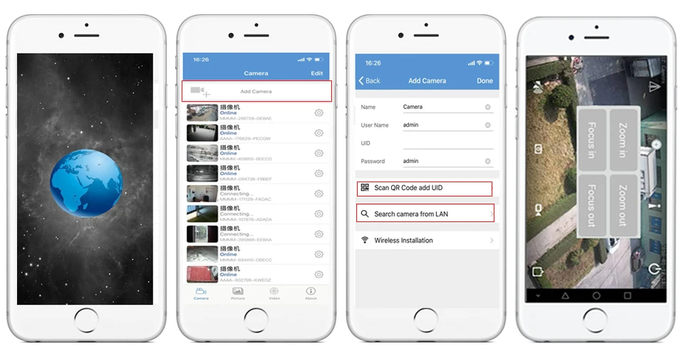 mobile app interface for 4G module