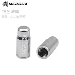 Aluminum Alloy Bicycle Tire Valve Dust Cover Caps (1 Pair) (ME PV Silver)