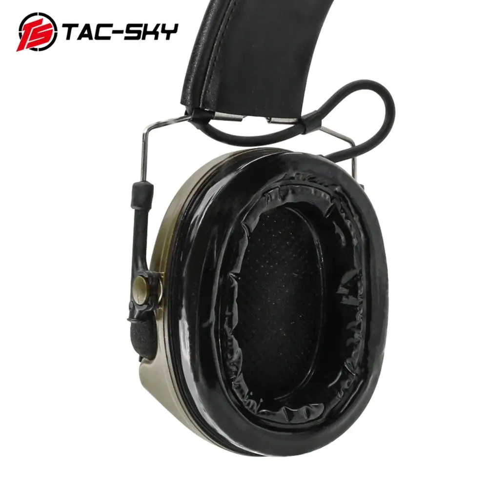 TAC-SKY COMTAC II Silicone Earmuffs Hearing Defense Noise Cancelling Pickup Walkie-Talkie Shooting Tactical COMTAC Headset