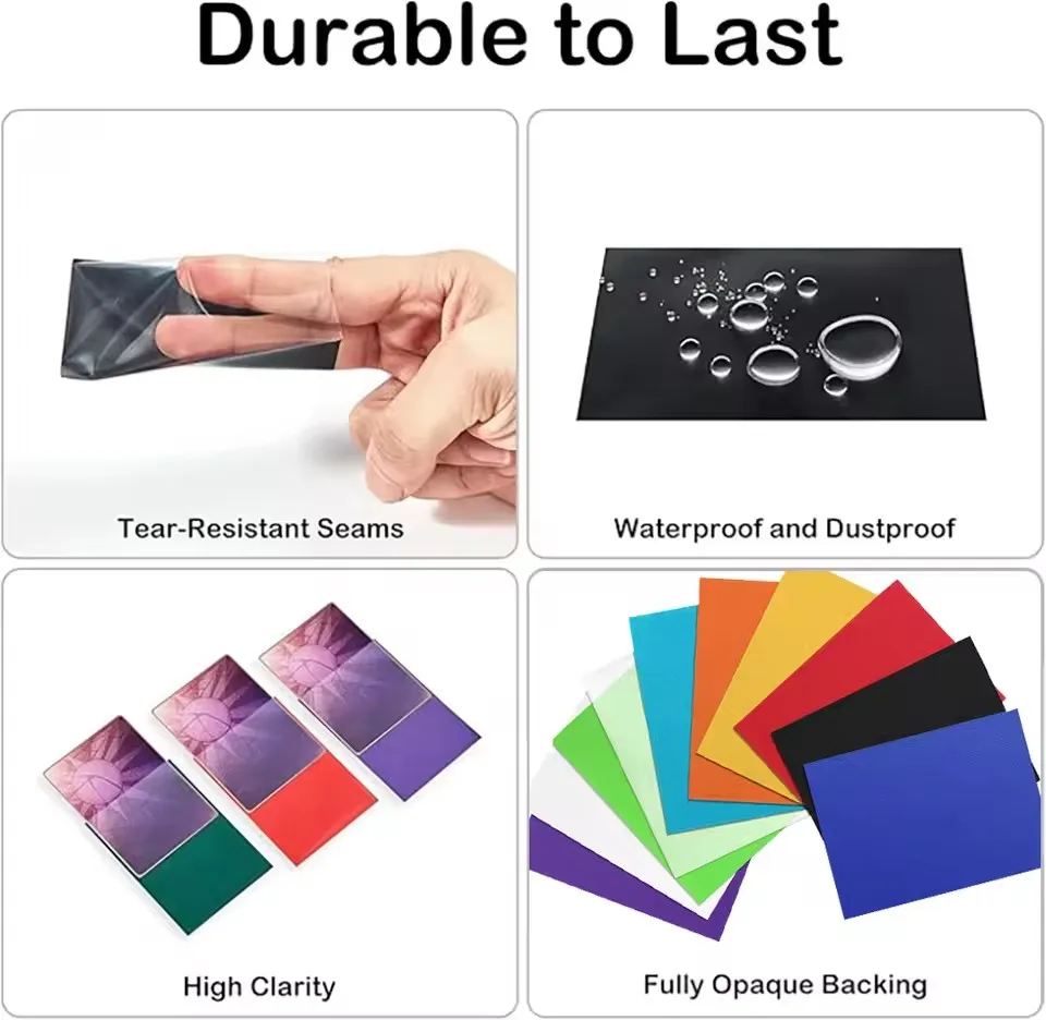 50PCS Matte Ultimate Outer Colorful Standard Size Card Sleeves Trading Cards Protector Shield Magical Card Cover PKM 66x91MM