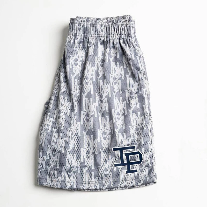 Summer new outdoor fashion men's shorts casual mesh quick-drying sports basketball printed quarter pants