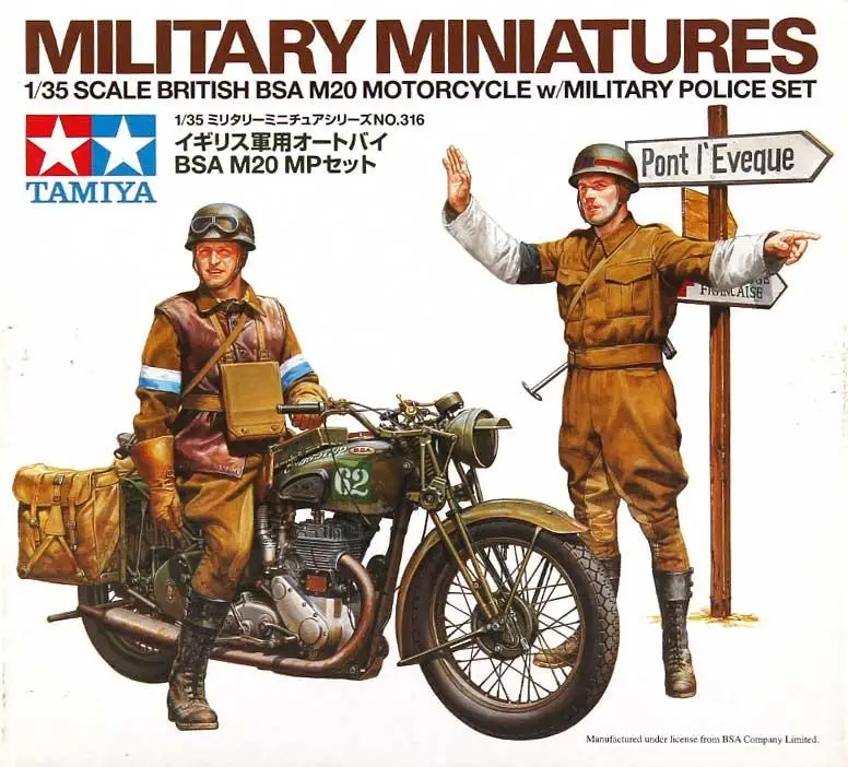 Tamiya 35316 1/35 Scala British Motorcycle Bsa M20 Mp Set (Modello In Plastica)