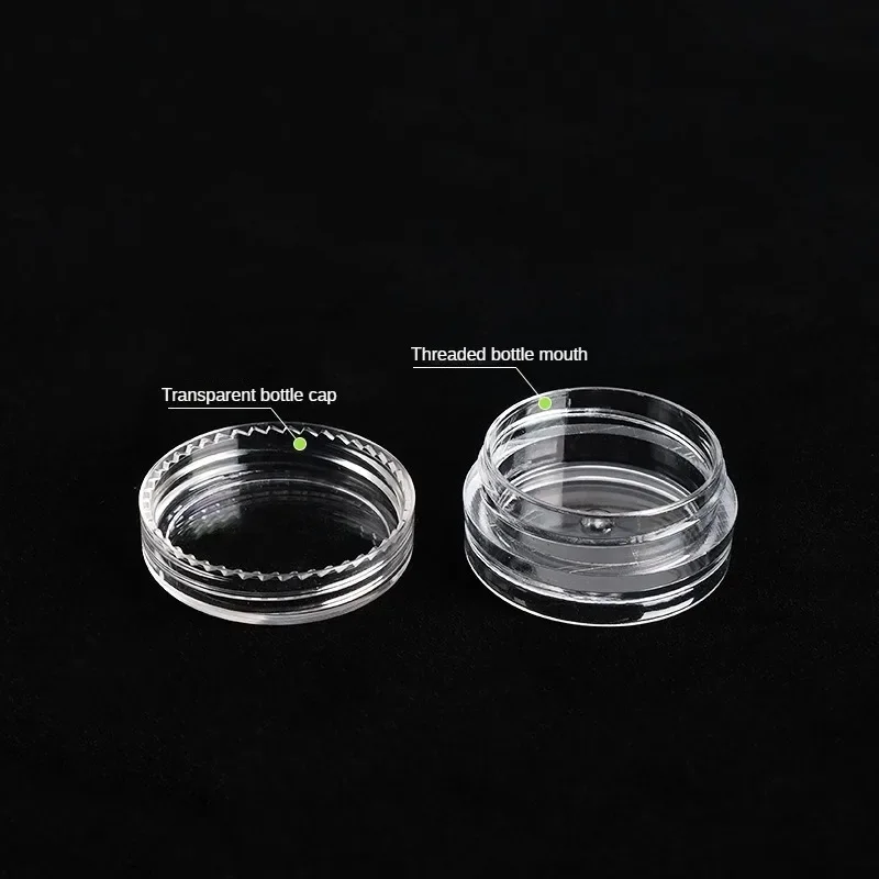 Clear Mini Cosmetic Jars - 2-5g Sample Containers for Creams, Balms, and Nail Art