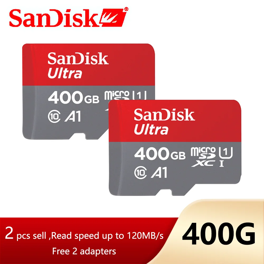 256gb memory card 2 pcs sell Sandisk Ultra Micro SD 256GB 128GB 64GB 32GB 120MB/s SDXC SD/TF Flash Memory Card  400GB 512GB 1TB microSD for phone biggest sd card Memory Cards