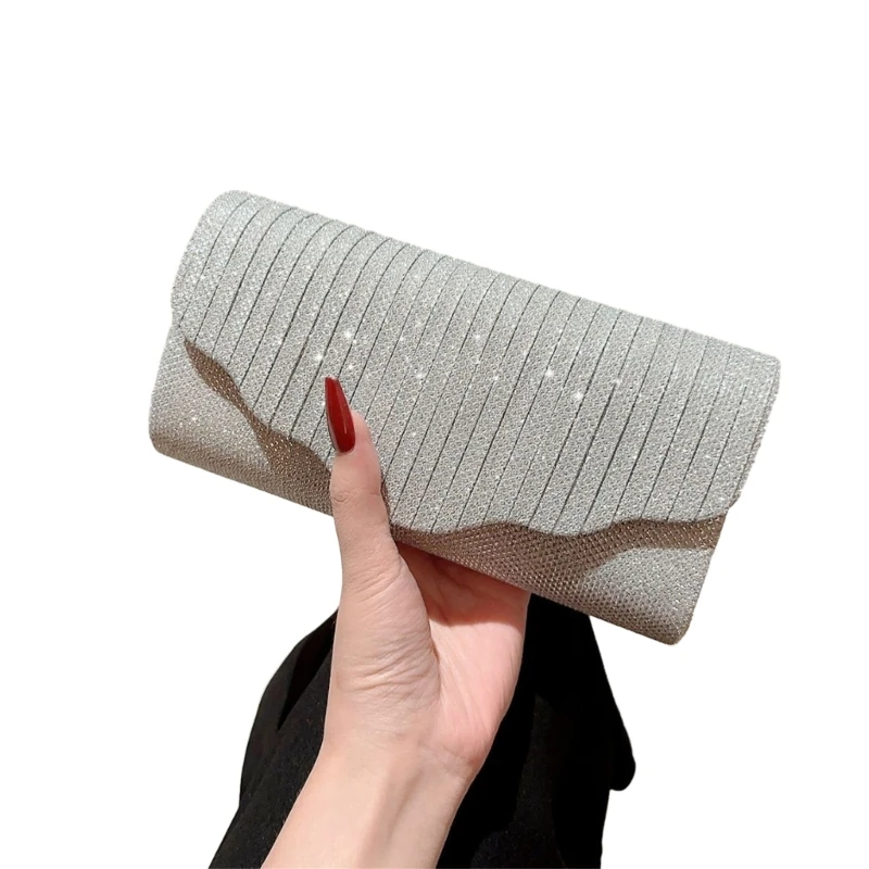 

Stylish and Fashionable Evening Envelope Bag Glitter Clutch Purse for Bridal 066F