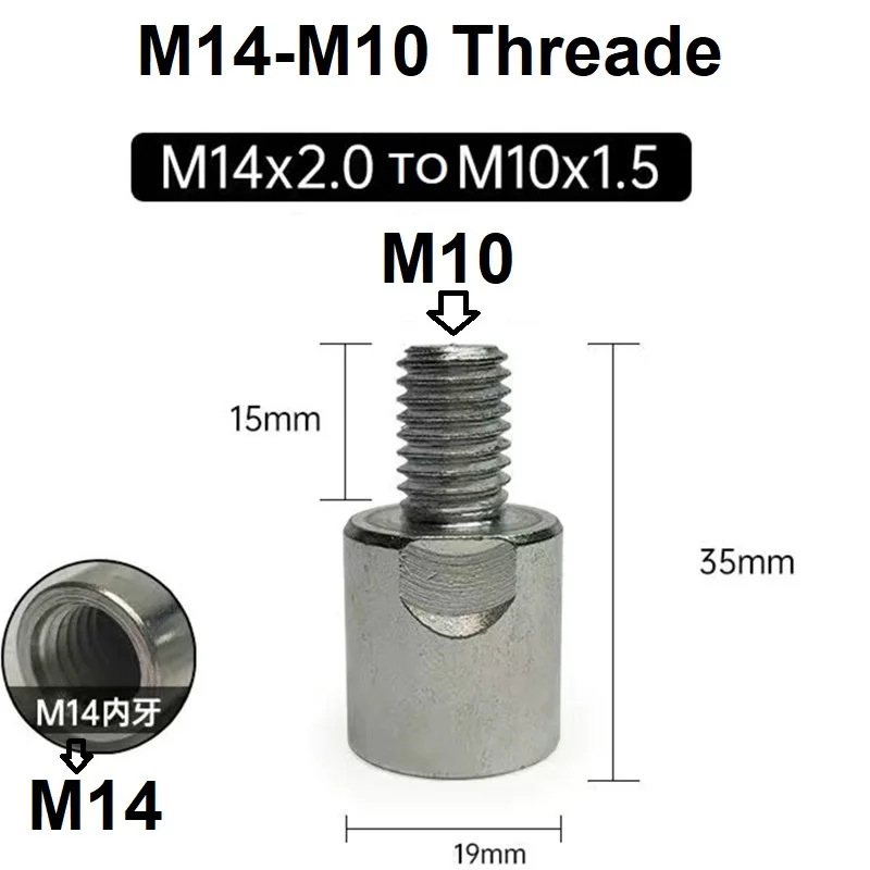 Angle Grinder Polisher Interface Connector Adapter - Thread Converter Screw with Connecting Rod Nuts