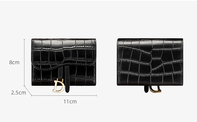 Genuine Leather Crocodile Pattern Wallet For Men & Women Multi-card_voghion.com