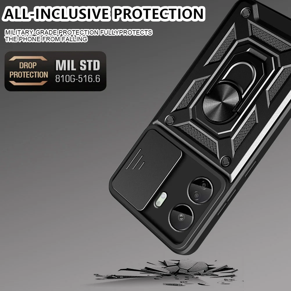 Enhanced Camera Protective Hybrid Ring Cover with Armor Design