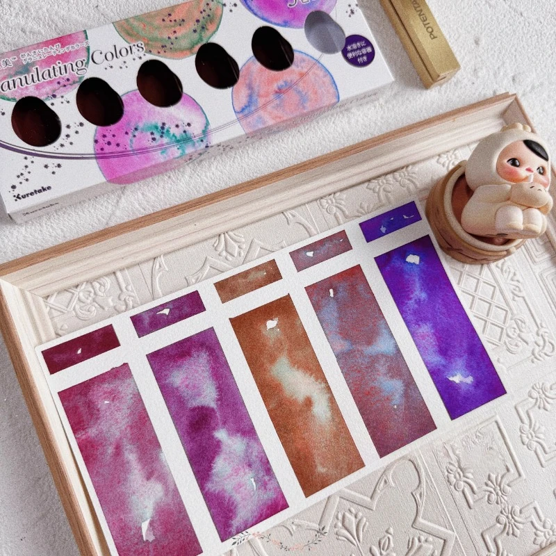 5 colors/sets of layered color solid watercolor pigments  Art college students outdoor sketch portable painting pigments sets