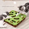 Diy Pet Cat Puzzle Maze Holes Toys Felt Box With Bell Ball Kitten Playing Toys Interactive Funny Combination Set Cat Supplies