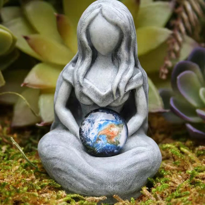 Statua Della Dea Della Terra Di Gaia Per La Decorazione Del Giardino, Scultura Di Figure Artigianali In Resina, Arredamento Per La Casa E L'Esterno