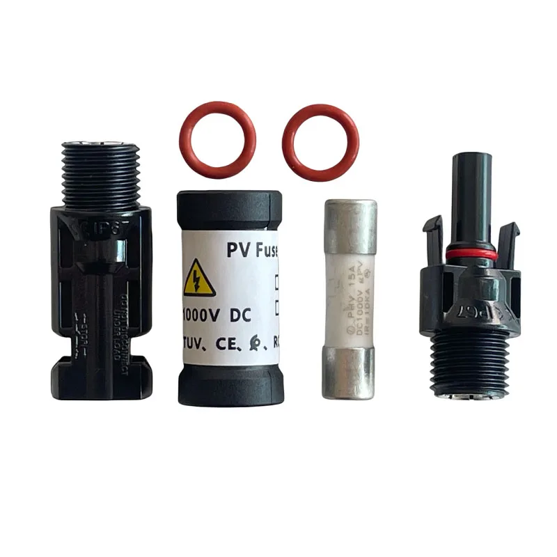 Waterproof 1000v fusible holder with Inline Fuse for Solar Panel Systems,10A/15A/20A/30A dc Solar fuse Connectors