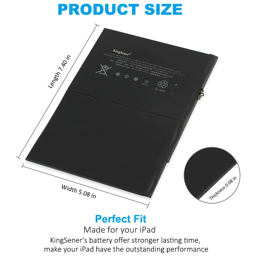 Batteria Per IPad 5/6/7 E Air A1484 - Ricambio Compatibile Con Modelli A1822, A1893, A2197, Ecc. - Foto 6
