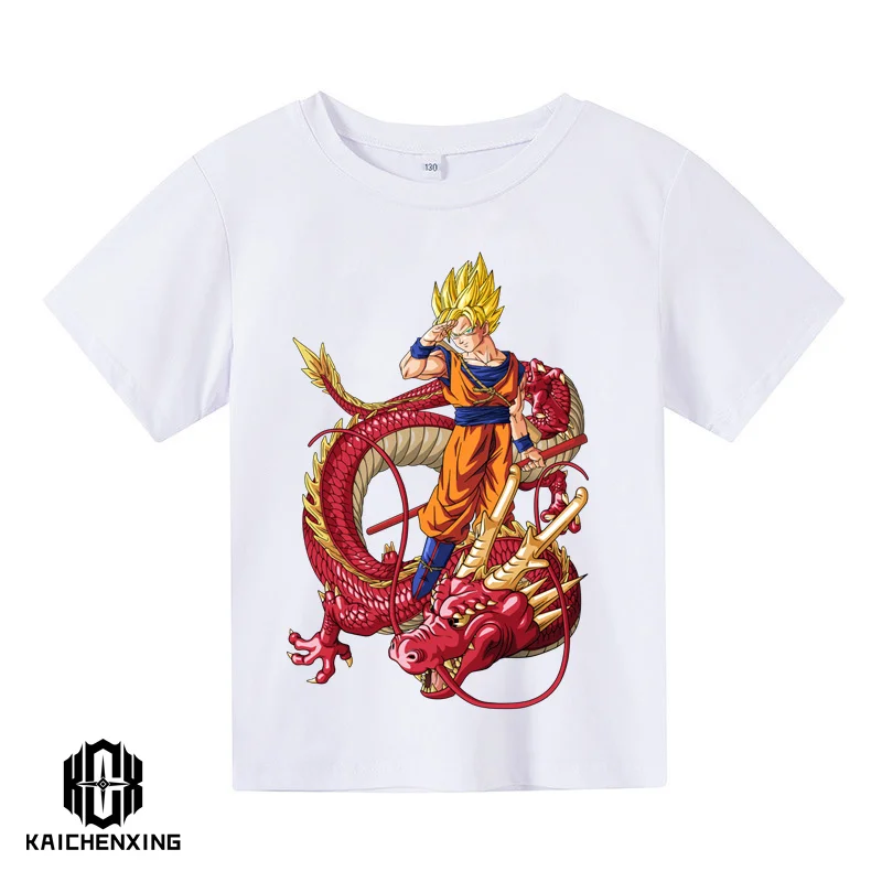 

2023 New Dragon Ball Tshirt Kid Top Fashion Cartoon Anime Cool Boys Kids T-shirt Male Anime Shirts Boy Street Summer Clothing