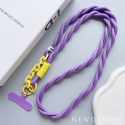 Chic Universal Phone Lanyard - Stylish Acrylic Crossbody & Neck Strap with Anti - Lost Wrist Clip - Polyester / Nylon (Other)