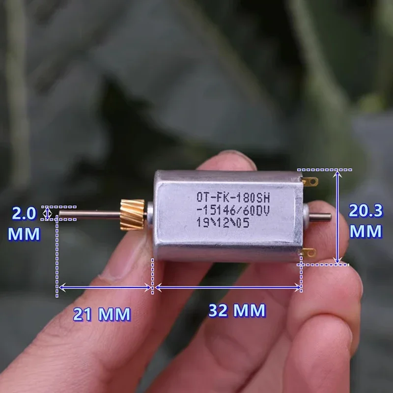미니 180 듀얼 샤프트 고속 모터 DC 6V-12V 13600RPM 강력한 자기 카본 브러시 DIY 취미 장난감 모델 FK-180SH-15146