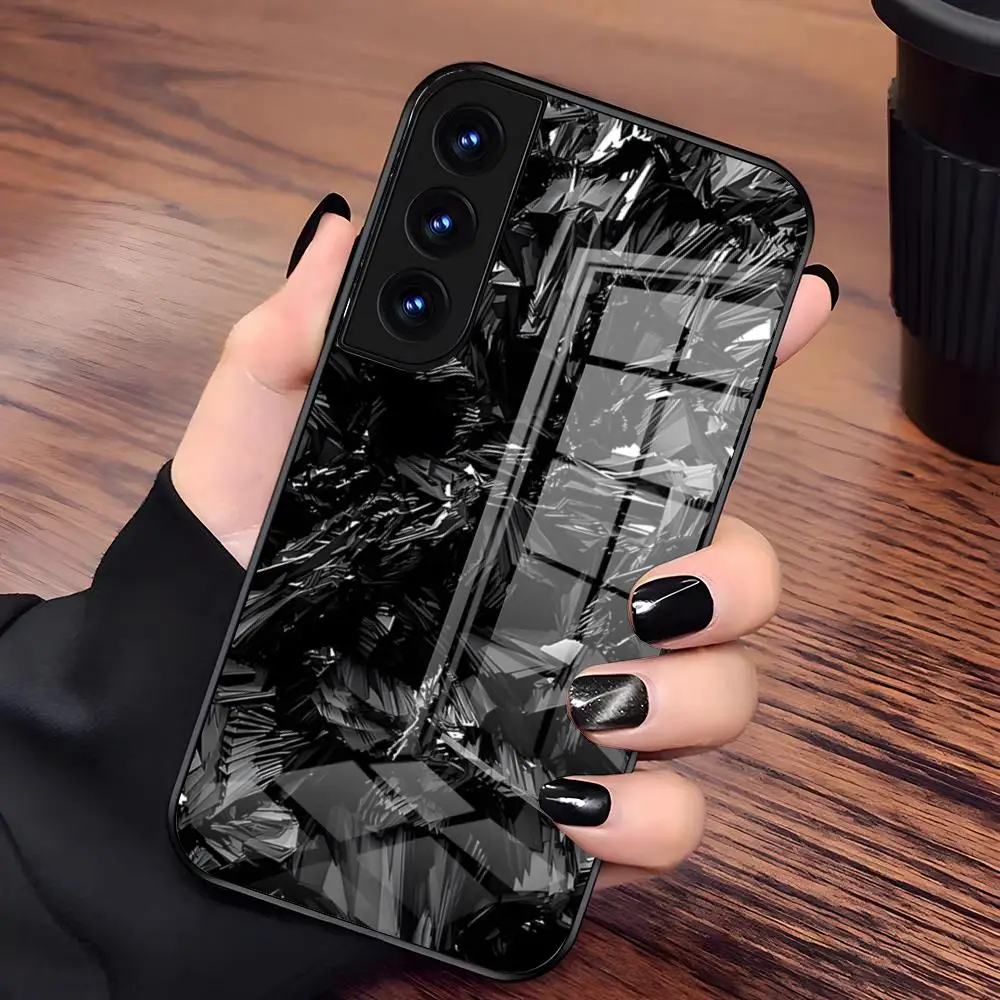 Premium Forged Carbon Fiber Shockproof Glass Phone Case