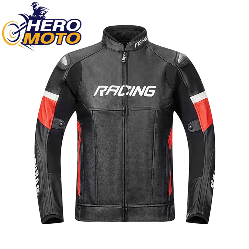 

FEHER Motorcycle Jacket Cold-proof Motorbike Jacket Men CE Protective Gear Waterproof Motocross Riding Clothing Size S-7XL