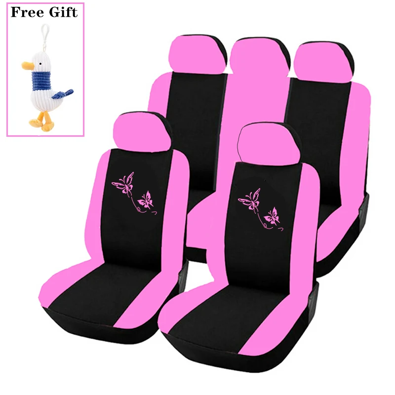 

Butterfly Print Car Seat Cover Comfortable Breathable Suitable for Most Cars Easy to Install Remove Universal for All Seasons