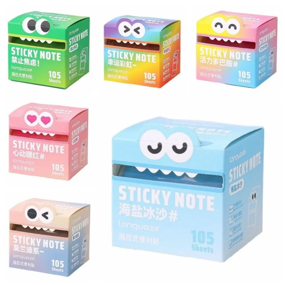 105 Fogli di Note Adesive Kawaii Estraibili, Blocchetti Creativi Perlescenti con Disegni Cartoon, Rotolo di Carta Traslucida Colorata per Appunti e Diario - immagine 4