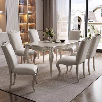 Luxury Modern Dining Table Living Room Restaurant Console Wood Chairs Dining 1