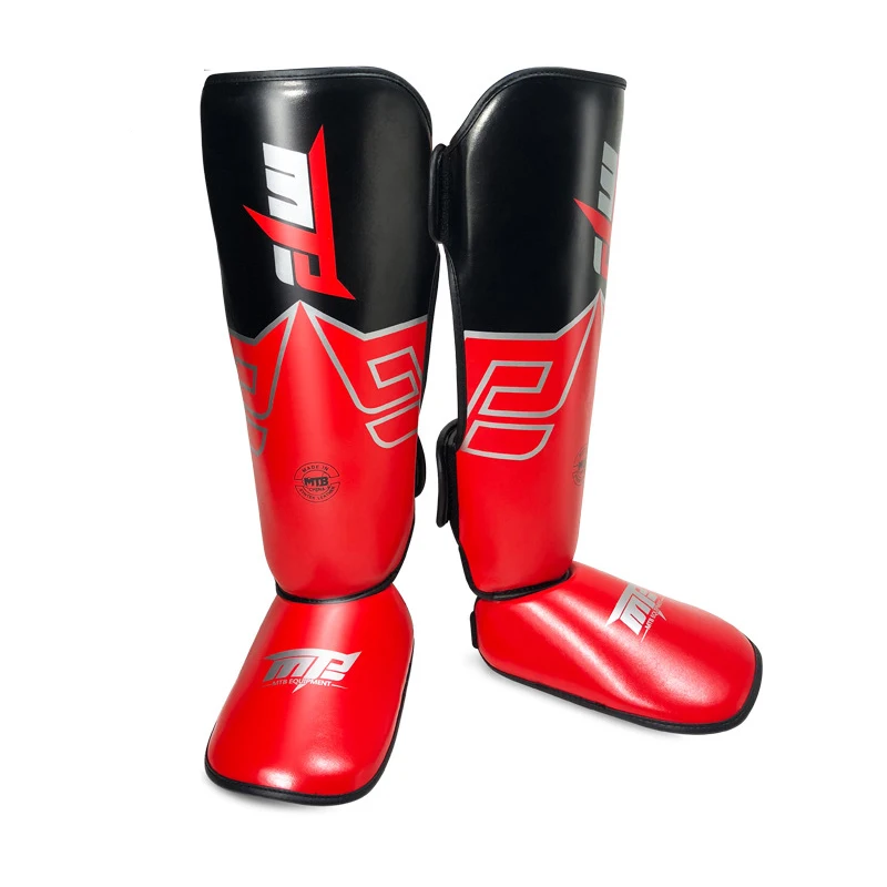 Kids/Adult MMA Kickboxing Muay Thai Shin Guards W/Insteps Ankle Support Equipment Leg Protector Leggings DEO
