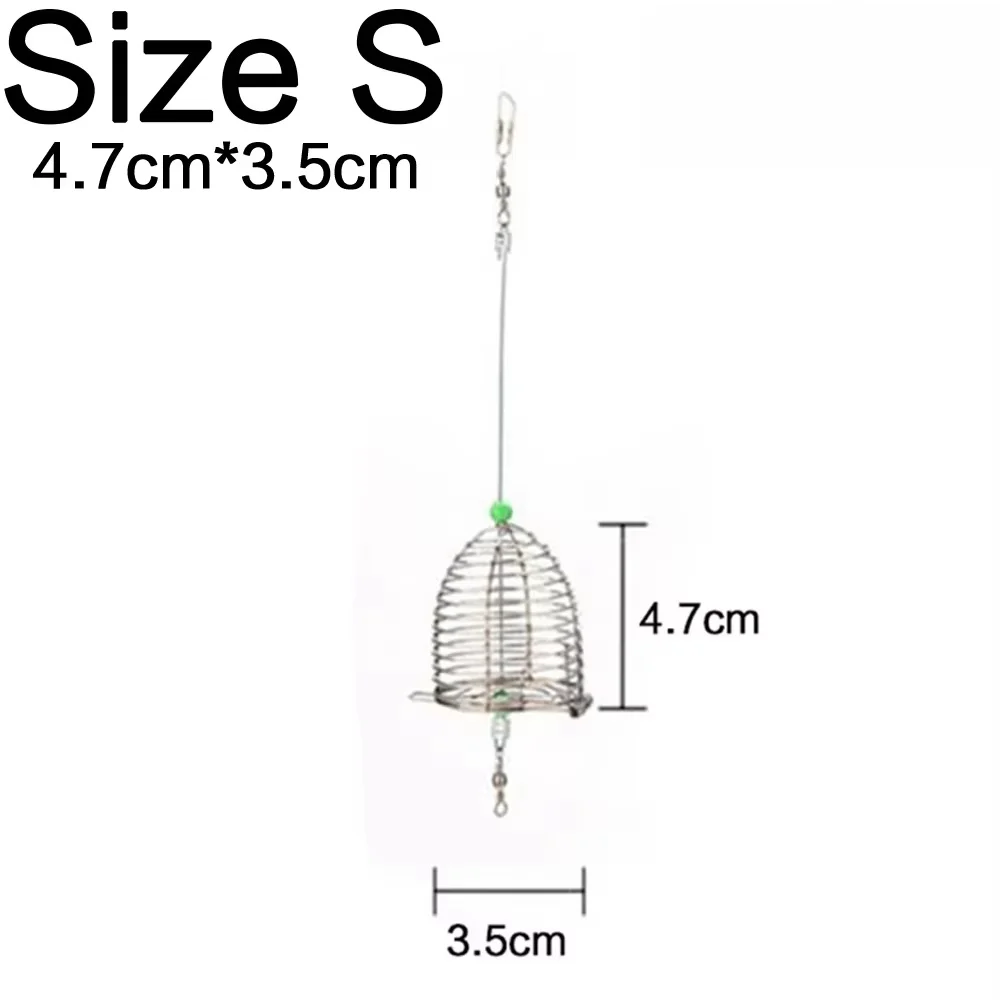 Fishing Cage Fishing Stainless Steel Bait Cage Basket Feeder Holder Lure Sizes S Feeder