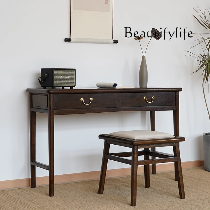 

Nordic New Chinese Style Small Apartment Desk Solid Wood Simplicity Study Table