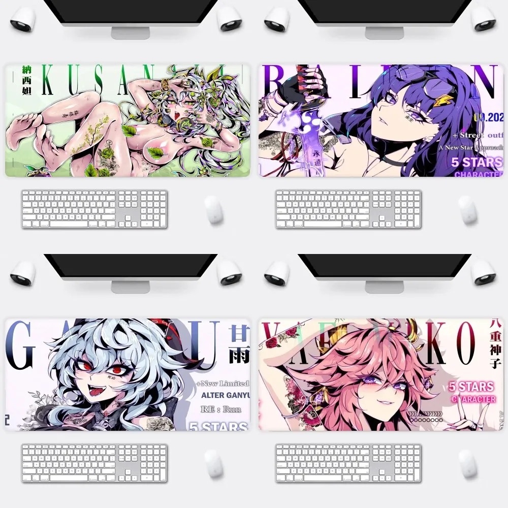 

Star Rail Genshin Hot Girl Hentai Sexy B Mousepad Office Large Small Mouse PC Computer Game Keyboard Rubber Anti-Slip Mice Mat B